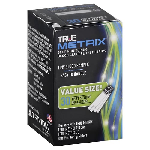 Image for True Metrix Blood Glucose Test Strips, Self Monitoring, Value Size,30ea from Inovia Pharmacy