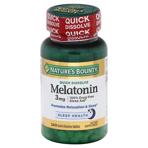 Image for Natures Bounty Melatonin, 3 mg, Quick Dissolve Tablets,240ea from Inovia Pharmacy
