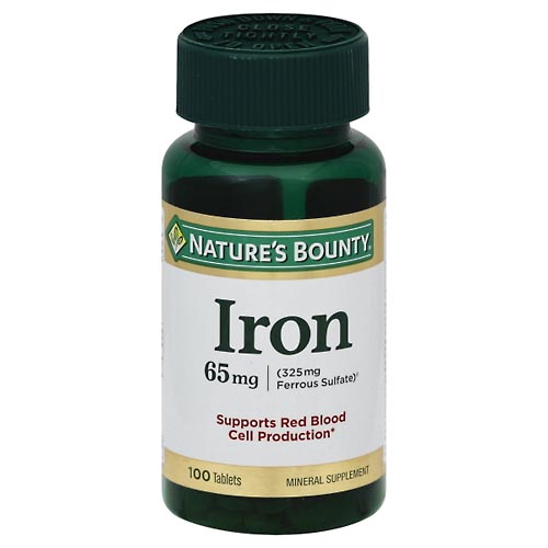 Image for Natures Bounty Iron, 65 mg, Tablets,100ea from Inovia Pharmacy