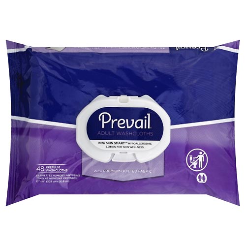 Image for Prevail Washcloths, Premium, Adult,48ea from Inovia Pharmacy