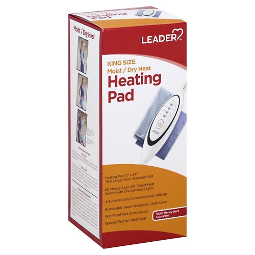 Image for Leader Heating Pad, Moist/Dry Heat, King Size,1ea from Inovia Pharmacy