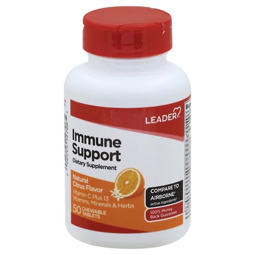 Image for Leader Immune Support, Natural Citrus Flavor, Chewable Tablets,50ea from Inovia Pharmacy