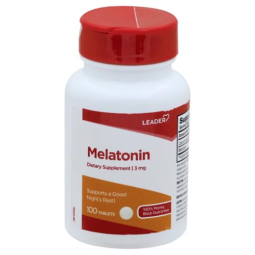 Image for Leader Melatonin, 3 mg, Tablets,100ea from Inovia Pharmacy