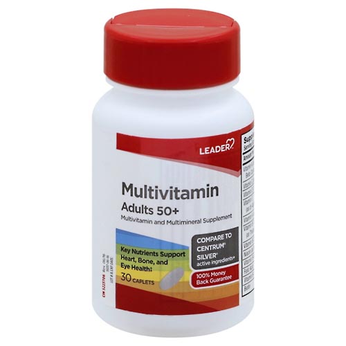 Image for Leader Multivitamin, Adults 50+, Caplets,30ea from Inovia Pharmacy