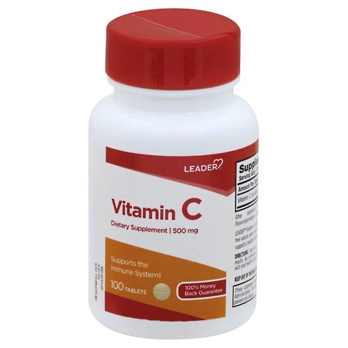 Image for Leader Vitamin C, 500 mg, Tablets,100ea from Inovia Pharmacy