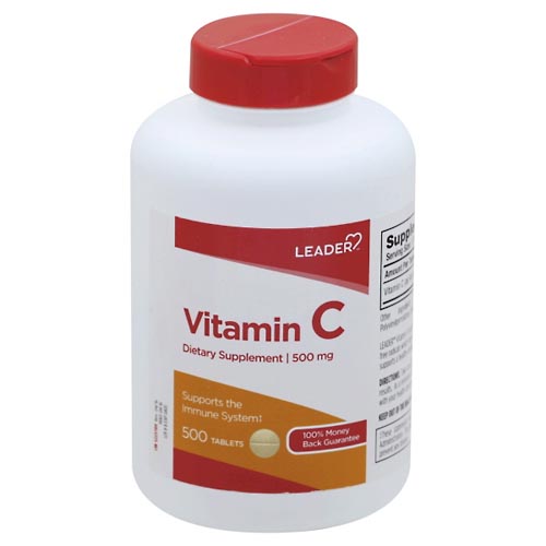 Image for Leader Vitamin C, 500 mg, Tablets,500ea from Inovia Pharmacy