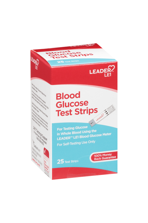 Image for Leader Blood Glucose Test Strips,25ea from Inovia Pharmacy