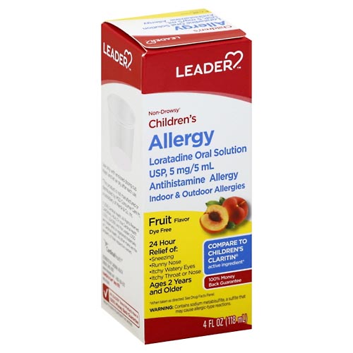 Image for Leader Allergy, Non-Drowsy, Children's, Fruit Flavor,4oz from Inovia Pharmacy