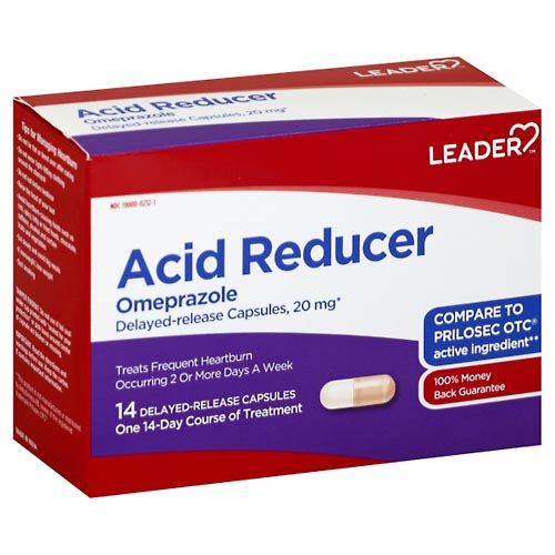 Image for Leader Acid Reducer, 20 mg, Delayed Release Capsules,14ea from Inovia Pharmacy