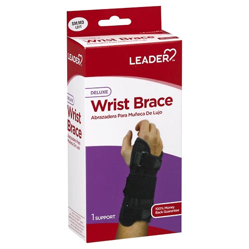Image for Leader Wrist Brace, Deluxe, Left, Small/Medium,1ea from Inovia Pharmacy