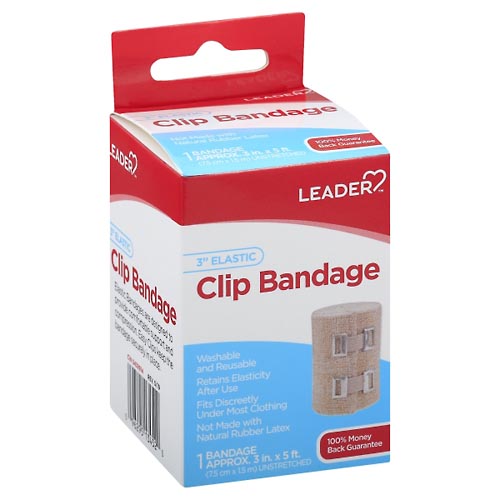 Image for Leader Clip Bandage, Elastic, 3 Inch,1ea from Inovia Pharmacy