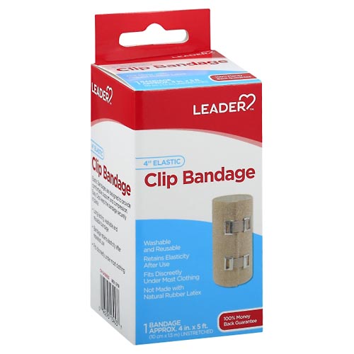 Image for Leader Clip Bandage, Elastic, 4 Inch,1ea from Inovia Pharmacy