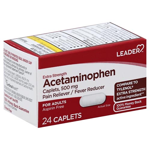 Image for Leader Acetaminophen, 500 mg, Caplets,24ea from Inovia Pharmacy