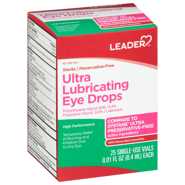 Image for Leader Lubricating Eye Drops, Ultra,25ea from Inovia Pharmacy