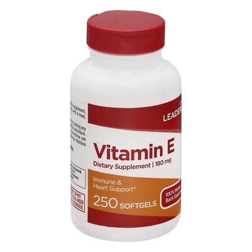 Image for Leader Vitamin E, 180 mg, Softgels,250ea from Inovia Pharmacy
