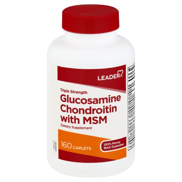 Image for Leader Glucosamine Chondroitin with MSM, Triple Strength, Caplets,160ea from Inovia Pharmacy