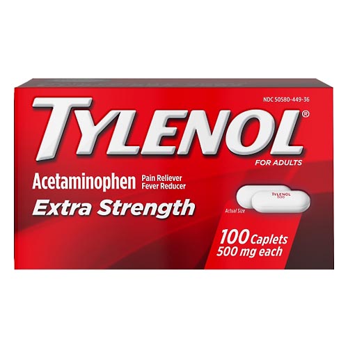 Image for Tylenol Acetaminophen, Extra Strength, 500 mg, Caplets, For Adults,100ea from Inovia Pharmacy