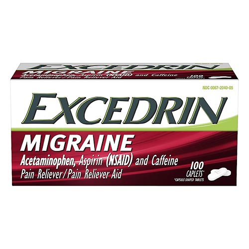 Image for Excedrin Pain Reliever/Pain Reliever Aid, Migraine, Caplets,100ea from Inovia Pharmacy