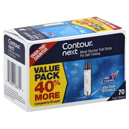 Image for Contour Blood Glucose Test Strips, Value Pack,70ea from Inovia Pharmacy