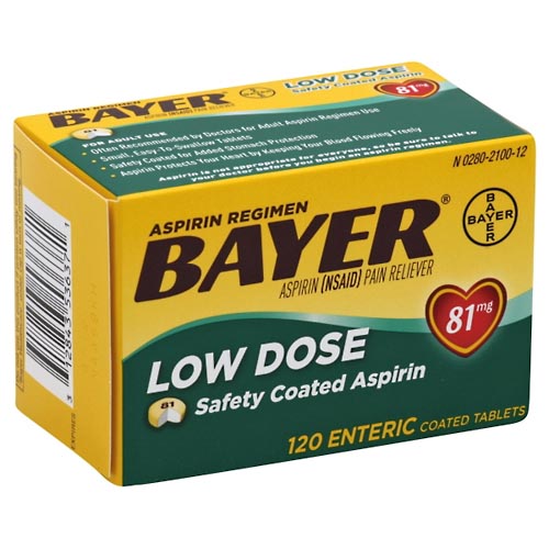 Image for Bayer Aspirin, Low Dose, 81 mg, Enteric Coated Tablets,120ea from Inovia Pharmacy