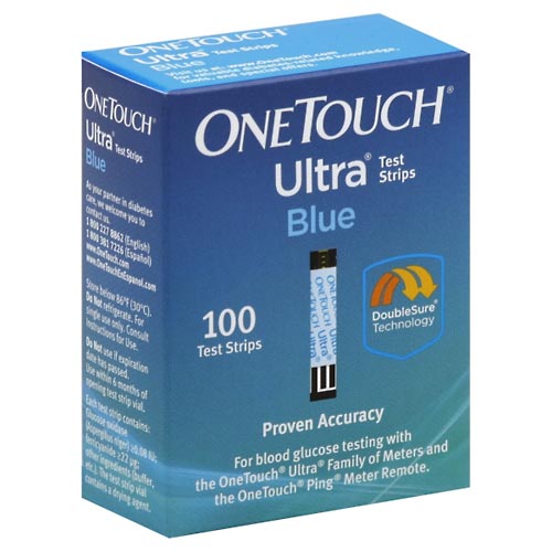 Image for One Touch Test Strips, Blue,100ea from Inovia Pharmacy