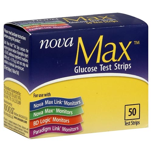 Image for Nova Test Strips, Glucose,50ea from Inovia Pharmacy
