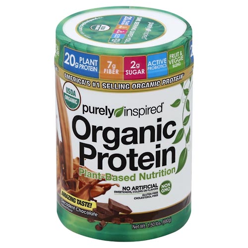 Image for Purely Inspired Protein, Organic, Plant-Based Nutrition, Decadent Chocolate,1.5lb from Inovia Pharmacy