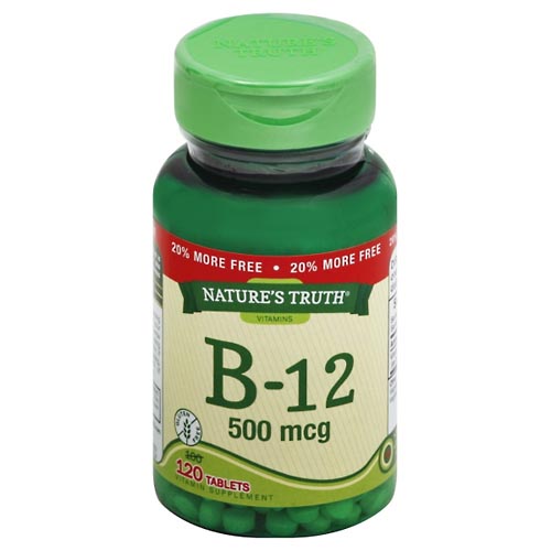 Image for Natures Truth Vitamin B-12, 500 mcg, Tablets,120ea from Inovia Pharmacy