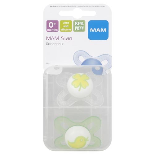 Image for MAM Pacifiers, Orthodontic, Start, 0+ Months,2ea from Inovia Pharmacy