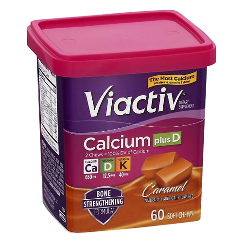 Image for Viactiv Calcium Plus D, Soft Chews, Caramel,100ea from Inovia Pharmacy